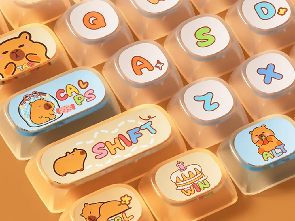 AKKO Capybara Pudding Keycap Set (140-Key) — Why the pudding construction matters