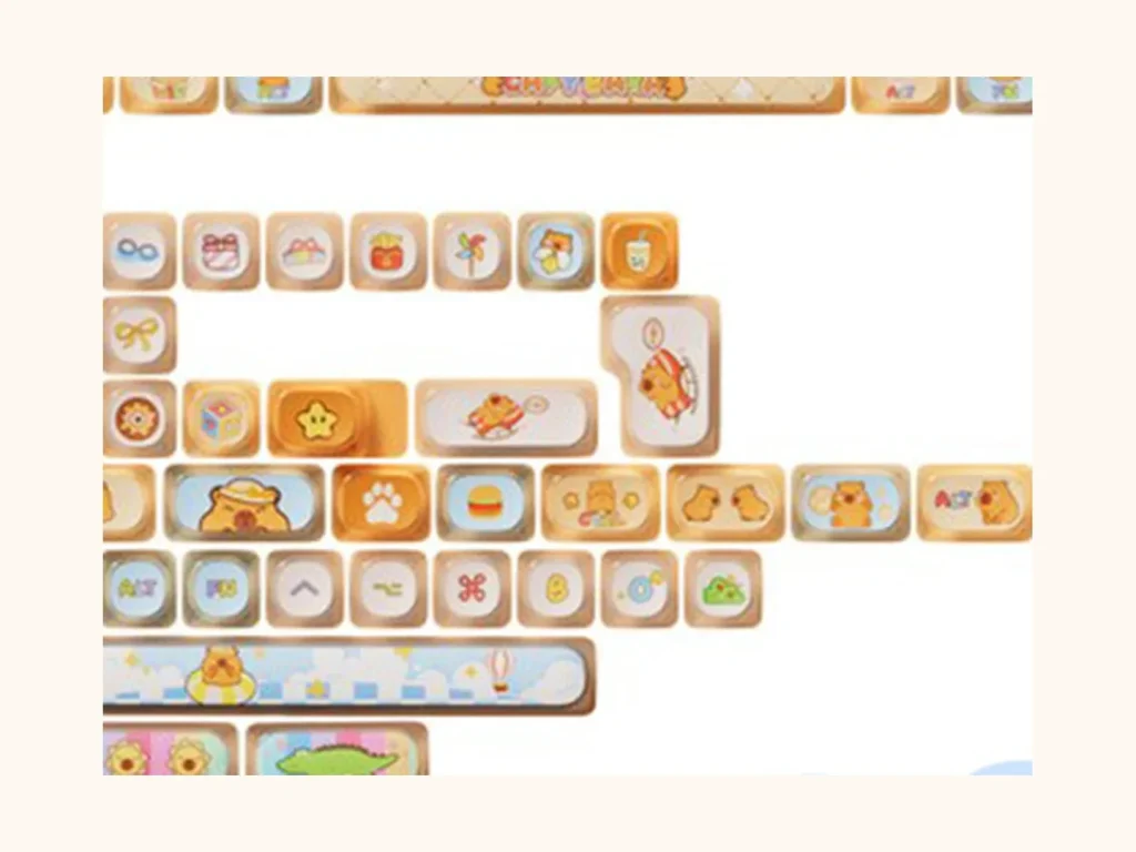AKKO Capybara Pudding Keycap Set (140-Key) — For RGB-aware themed builds