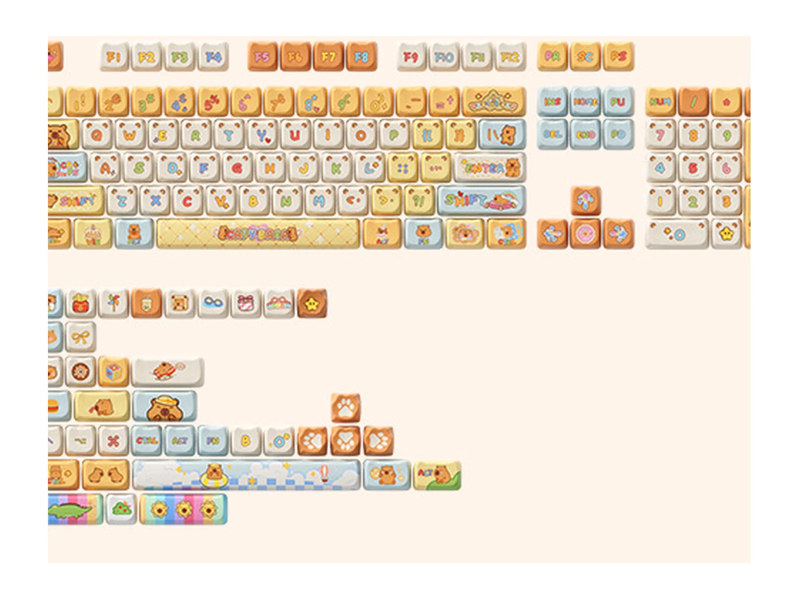 AKKO Capybara Pudding Keycap Set (140-Key) — what’s in the box
