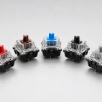 CHERRY MX2A 3-pin switch variants shown together