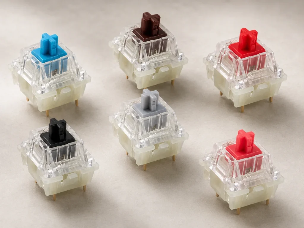 CHERRY MX2A 5-Pin Mechanical Keyboard Switches — One family, seven distinct keypresses
