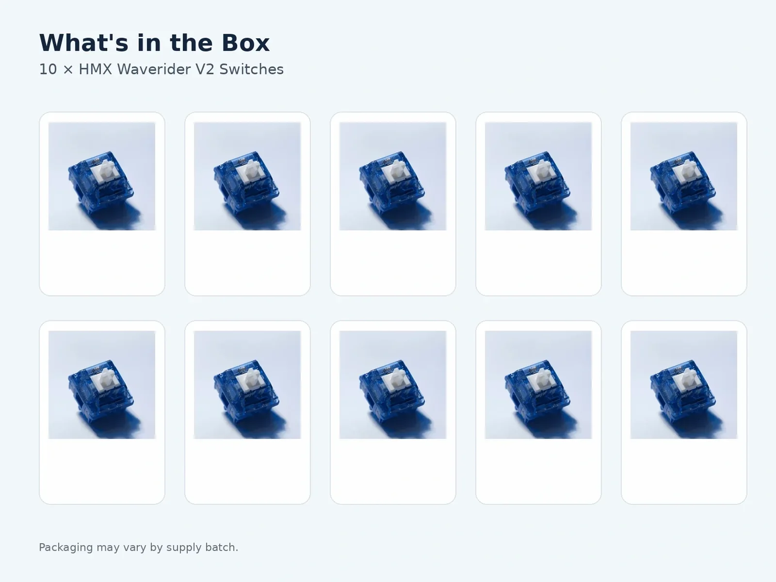 HMX Waverider V2 Tactile Switch — what’s in the box