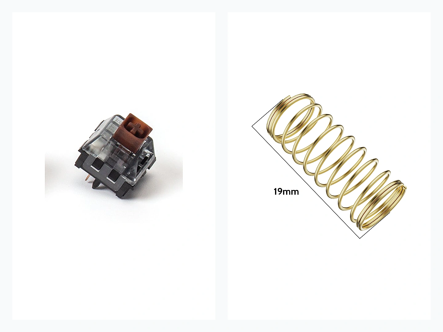Kailh BOX Brown V2 5-Pin Tactile Switch with longer gold-plated spring