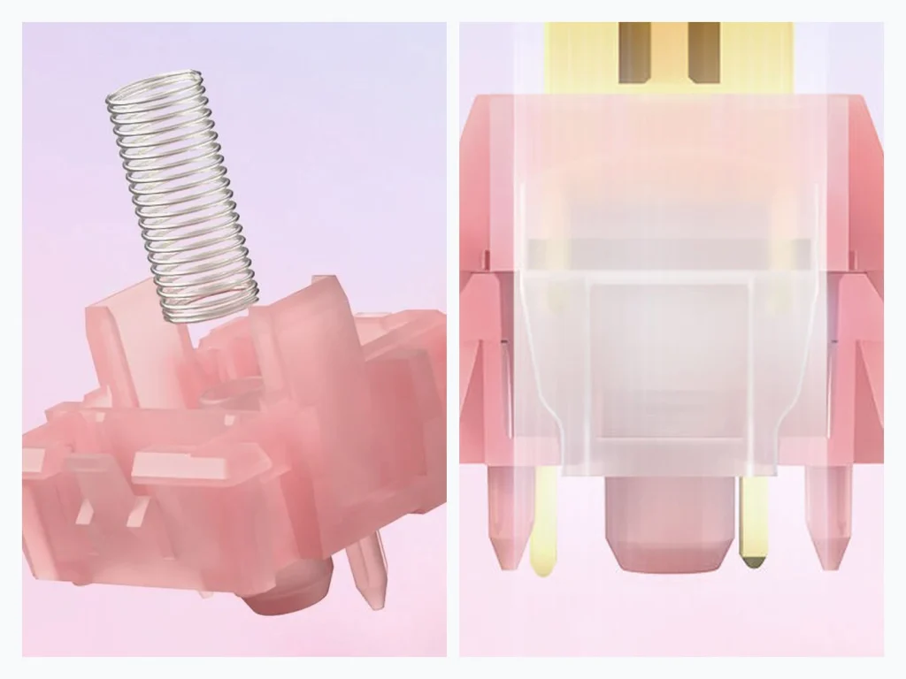 OUTEMU Silent Peach V3 Linear Switch — Simple materials, clear silent-switch intent
