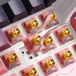 OUTEMU Silent Peach V3 installed in a mechanical keyboard