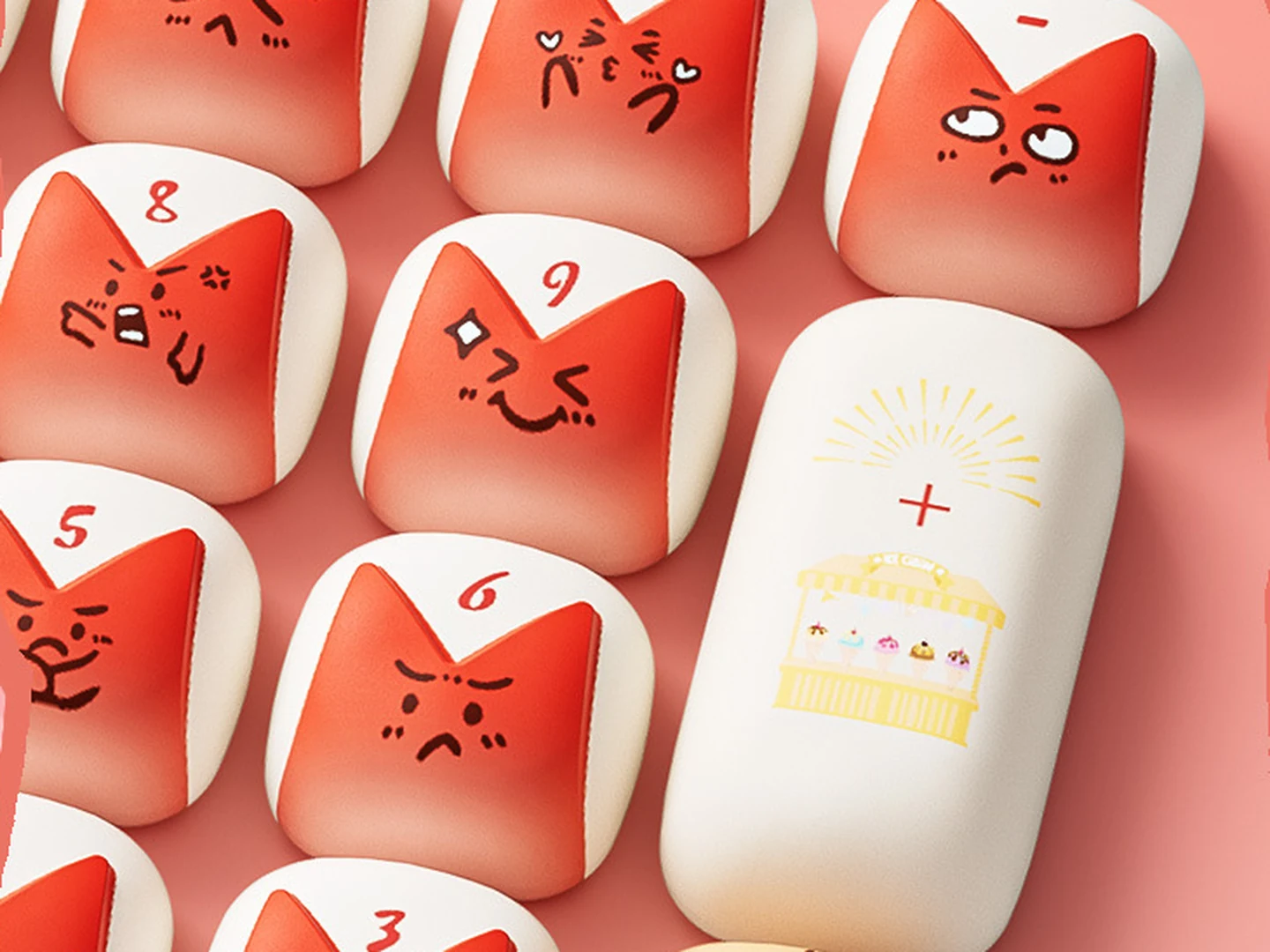 AKKO MOG profile keycap shape with rounded edges