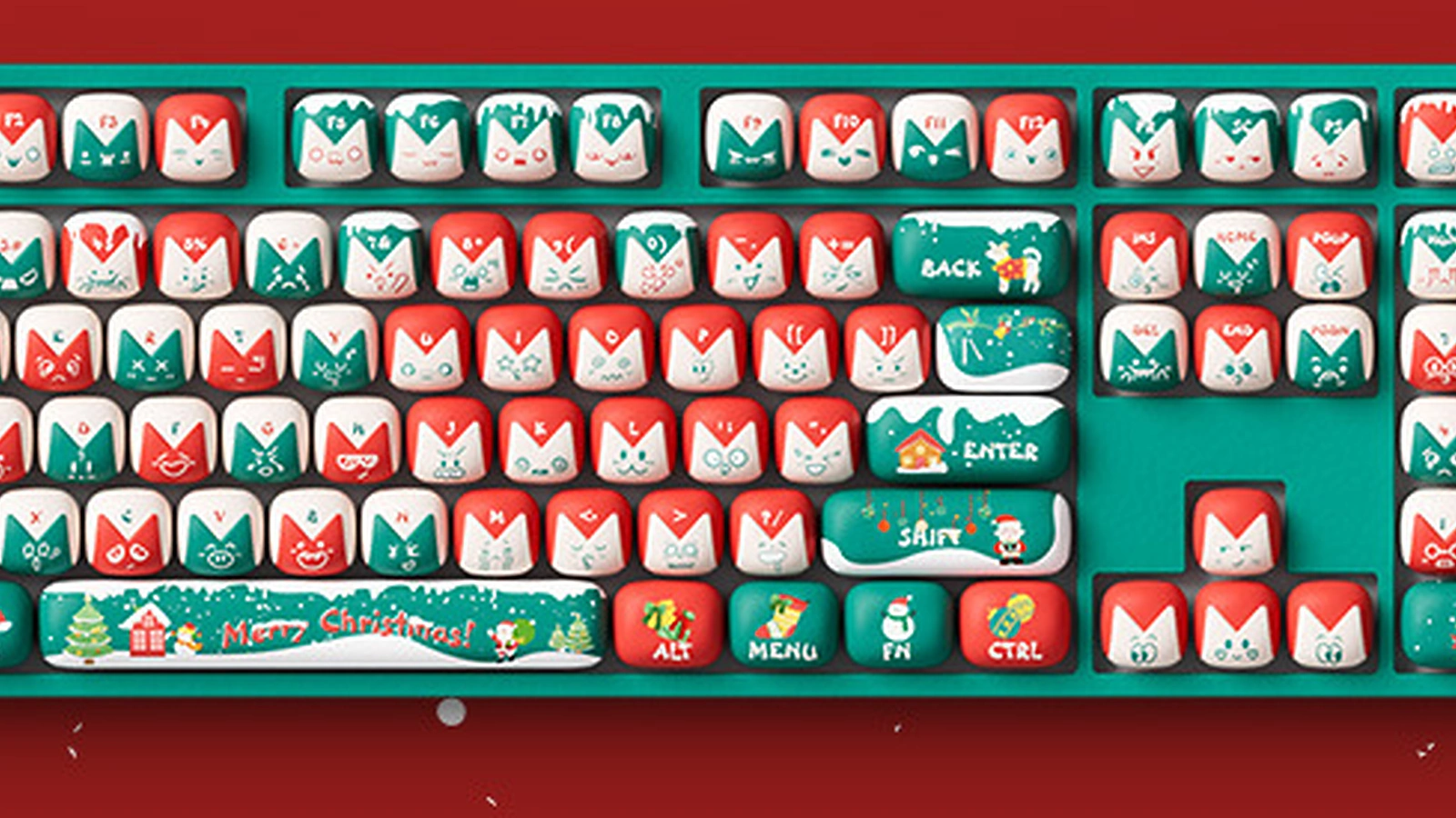 Video cover showing the AKKO Christmas Fantasy keycap set