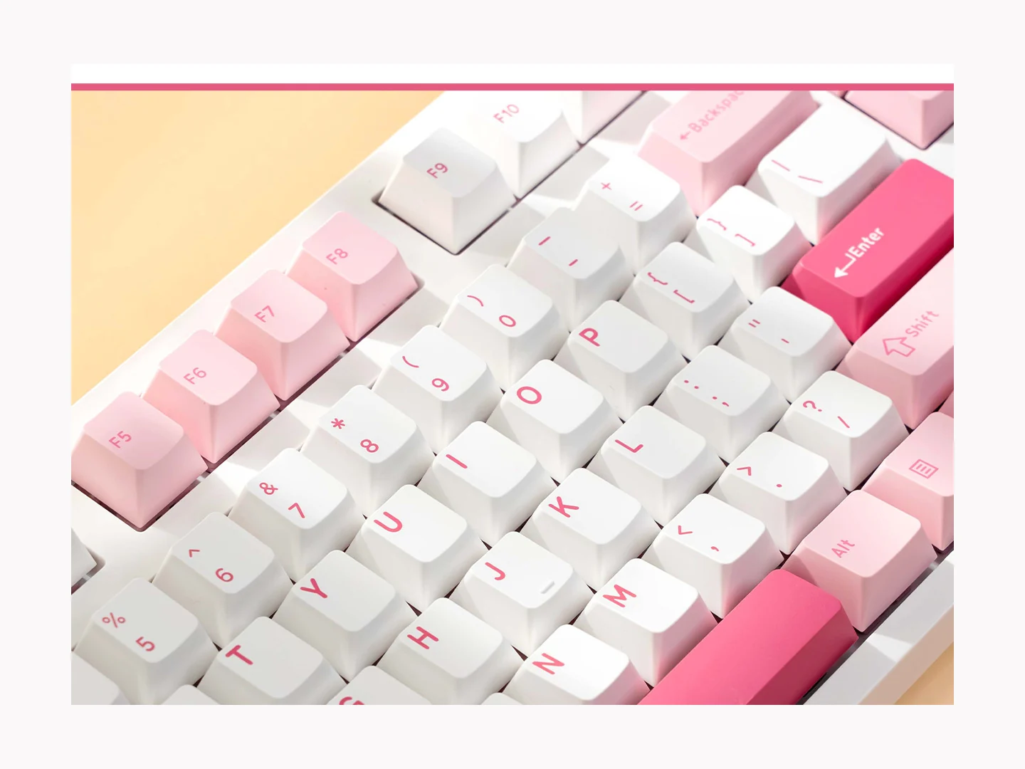 Cherry-profile keycaps are part of the Prunus Lannesiana theme