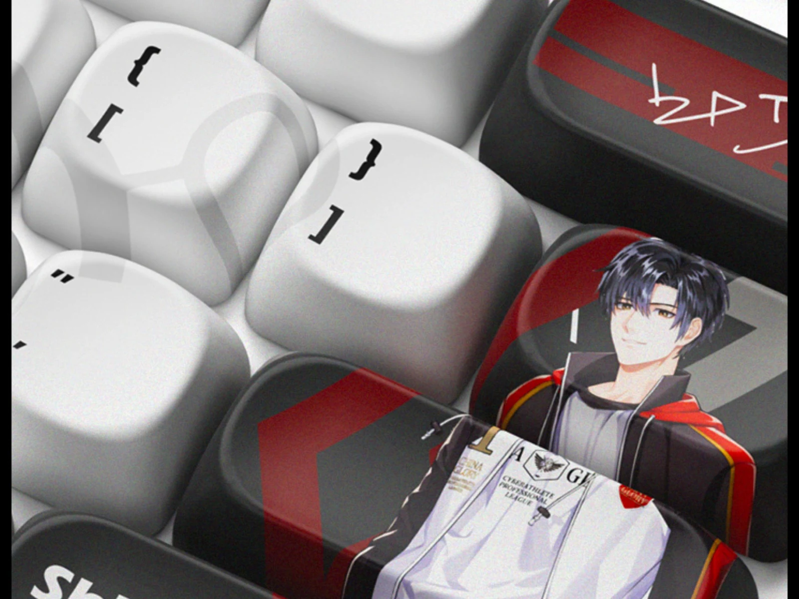 The King's Avatar MOA keycaps with Ye Xiu character artwork