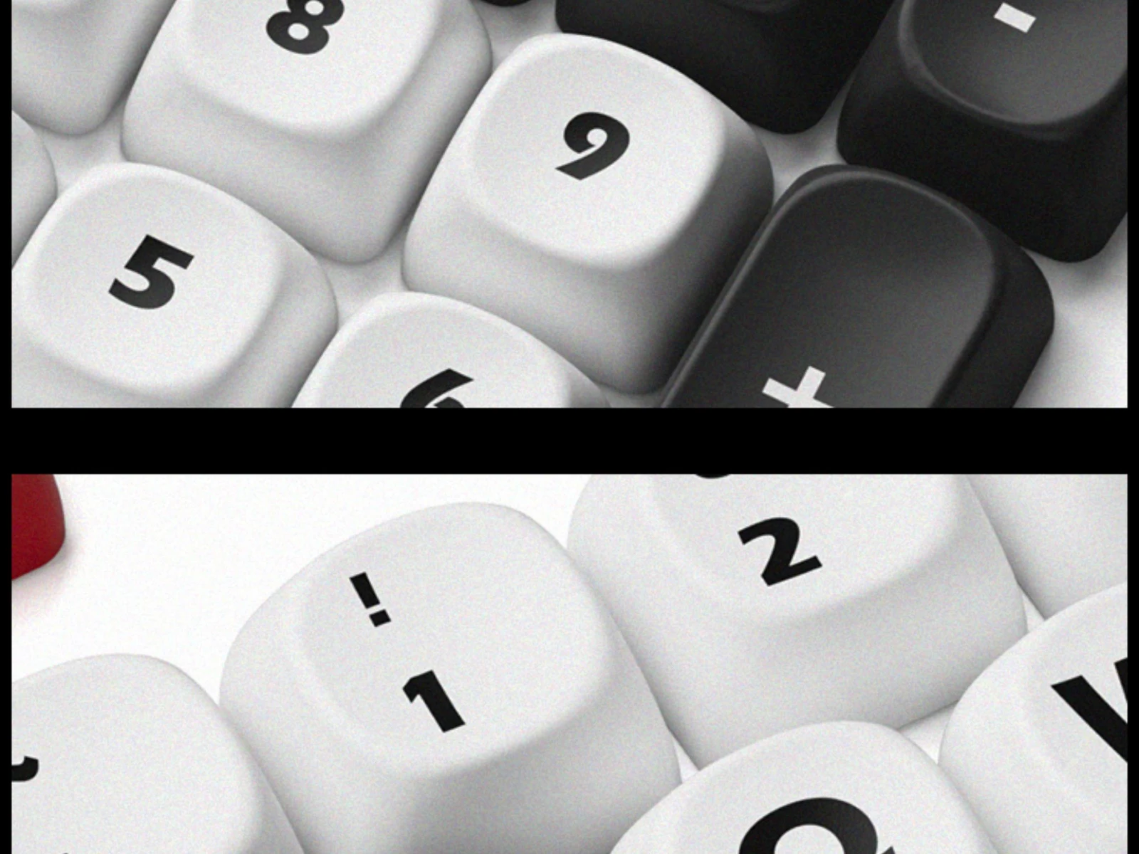 Rounded MOA profile keycap close-up