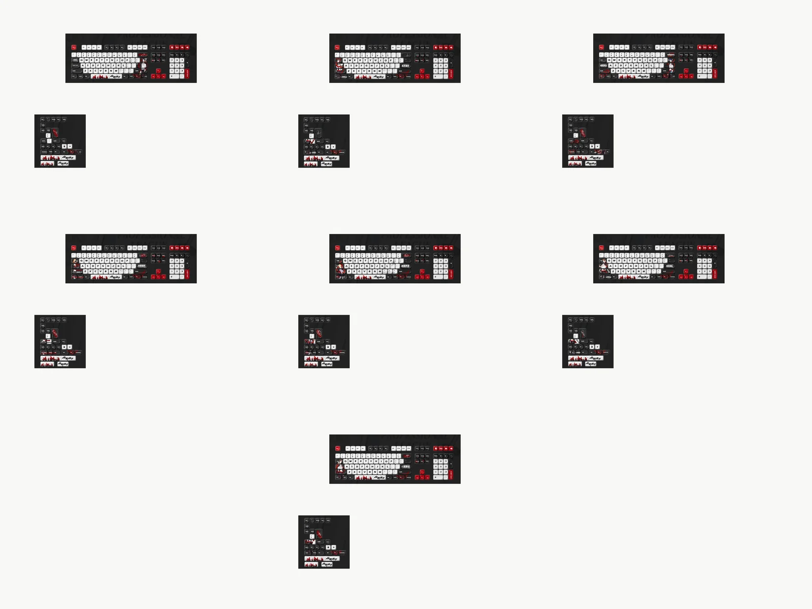 Seven The King's Avatar character keycap themes