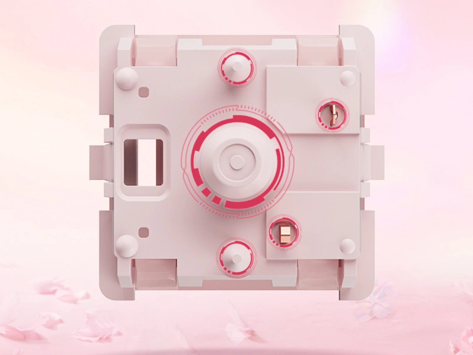 Underside of a CHERRY MX Petal five-pin switch