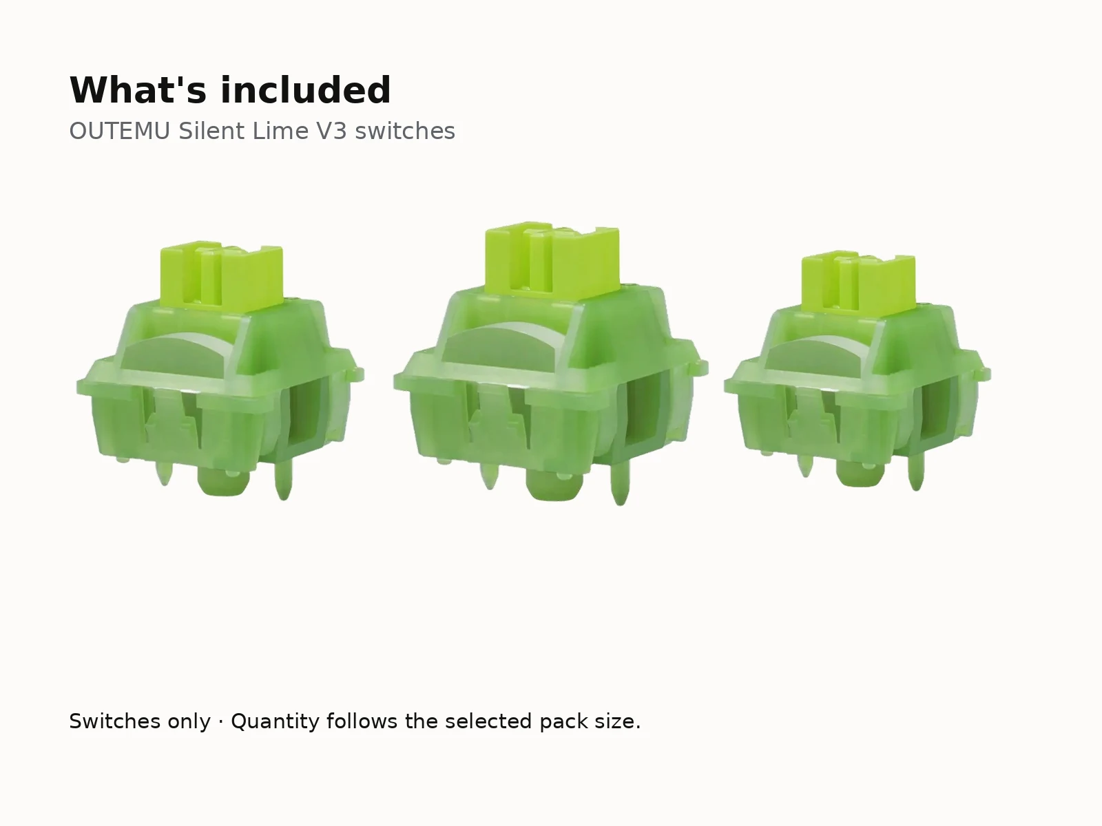OUTEMU Silent Lime V3 Tactile Switch &mdash; What&rsquo;s included