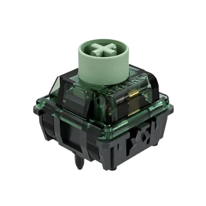 Gateron Dragon Roar switch, pale-green stem and dark housing, transparent manufacturer-derived render