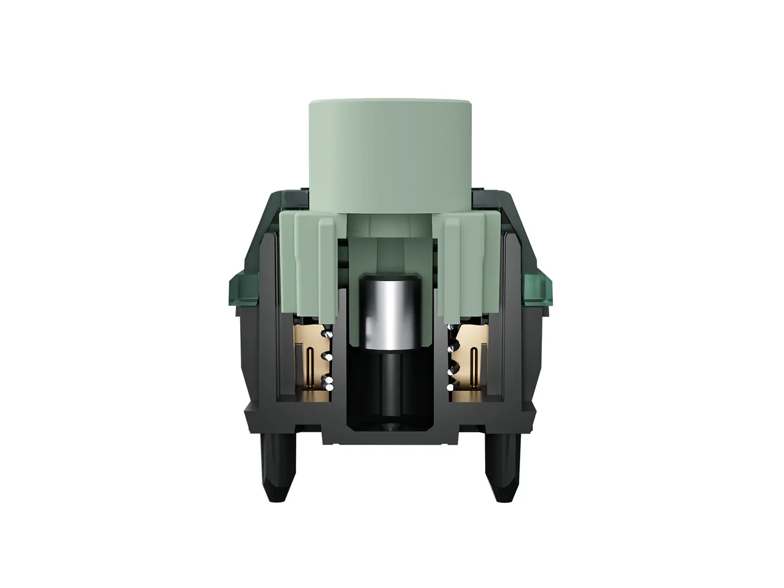 Gateron Dragon Roar frontal sectional illustration showing stem, spring and magnet