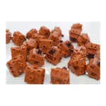 Loose Golden Brown CAP V2 switches; display quantity does not represent the 10-piece pack; 5-pin version shown