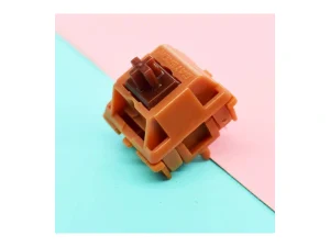 Golden Brown CAP V2 switch, angled view; product only; 5-pin version shown