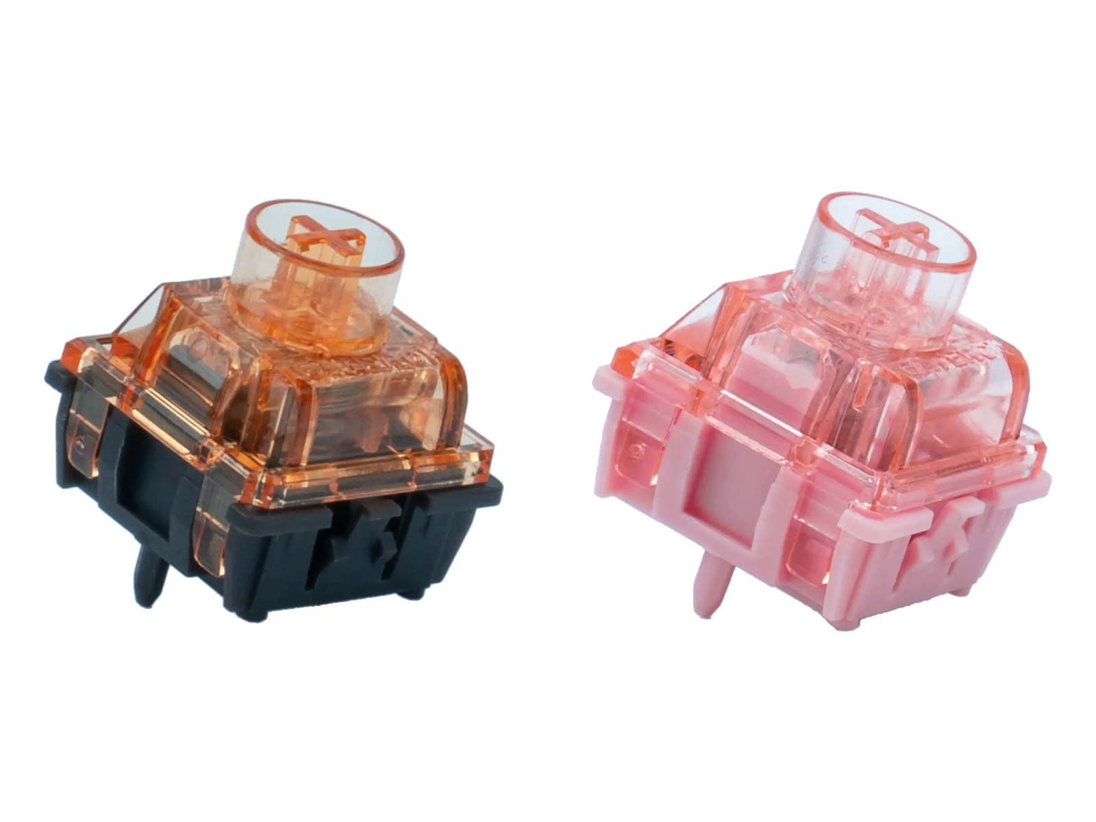Gateron Magnetic Spark Orange and Pink color comparison; each pack contains one selected color
