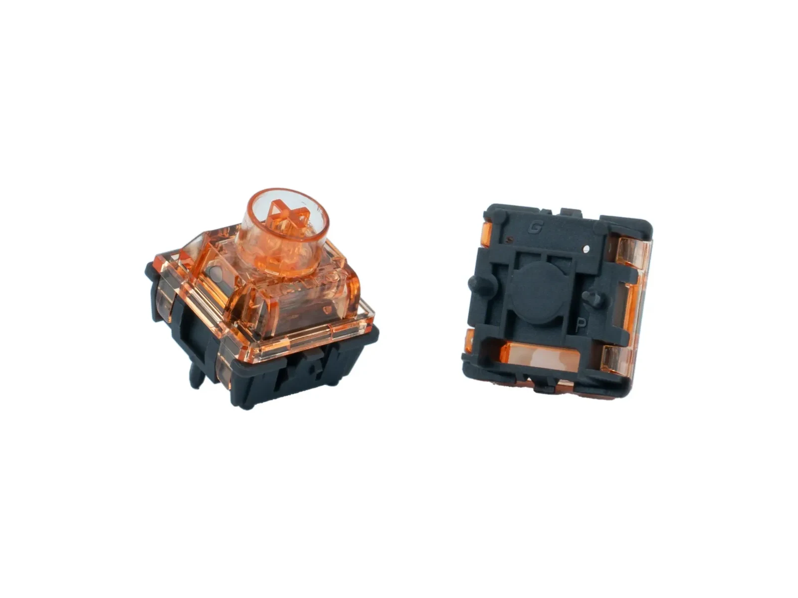 Gateron Magnetic Spark Orange underside geometry for model-specific fit checks