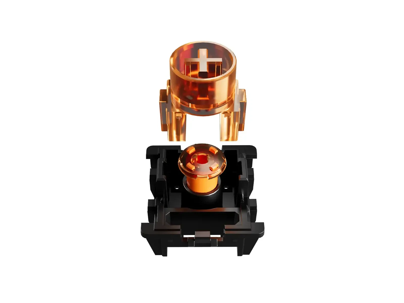 Gateron Magnetic Spark Orange manufacturer illustration of the dual-drive modular structure