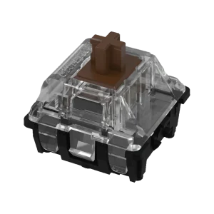 Gateron KS-15 Brown optical switch, supplied oblique product rendering on transparent background