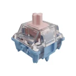 Gateron Melodic switch with pink stem and pale blue base; product only