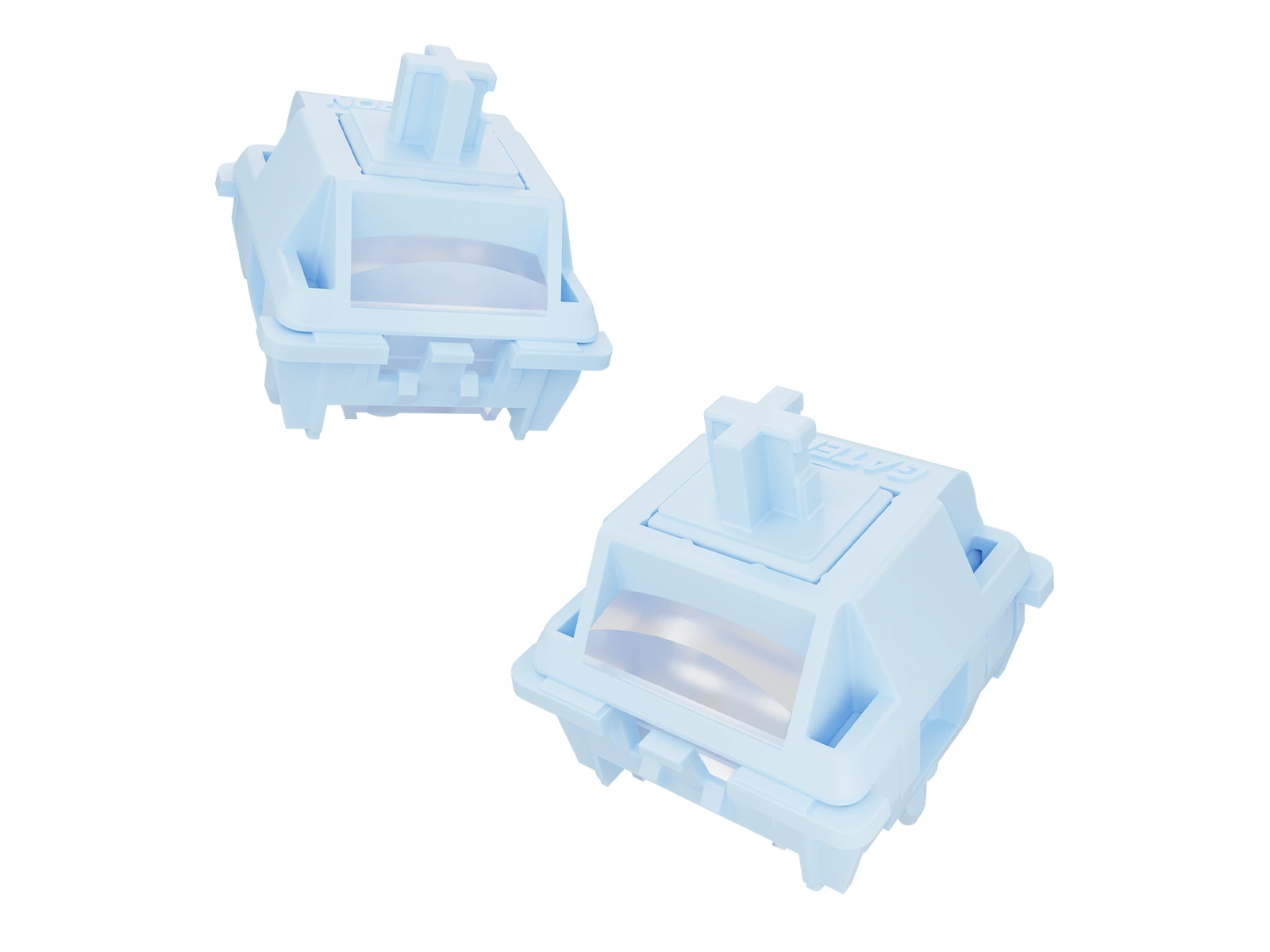 Sea Salt Smoothie blue switches, front and underside views; display quantity only